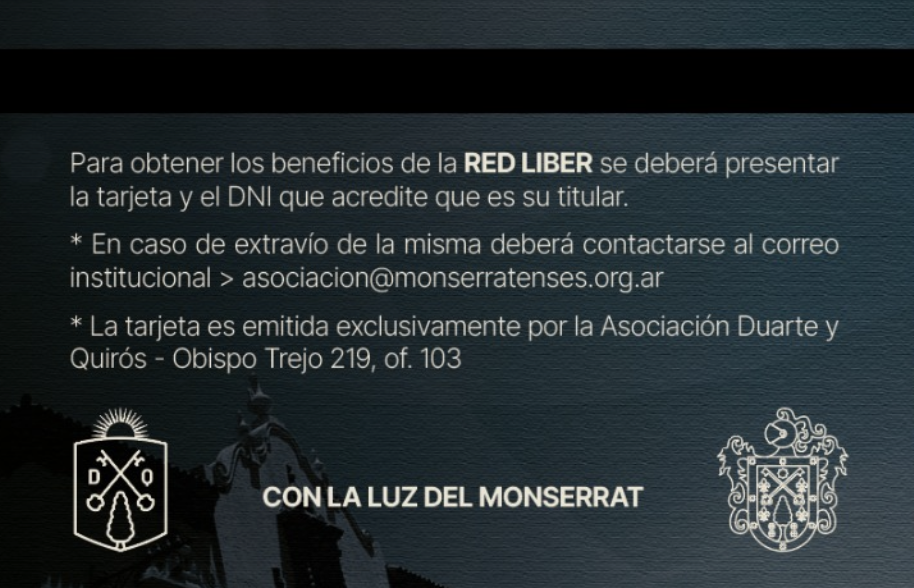 Tarjeta LibeRed Dorso